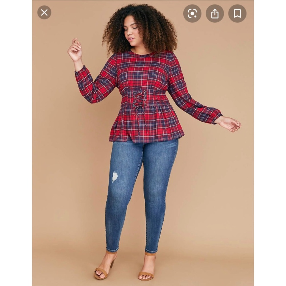 Lane Bryant Peplum Top